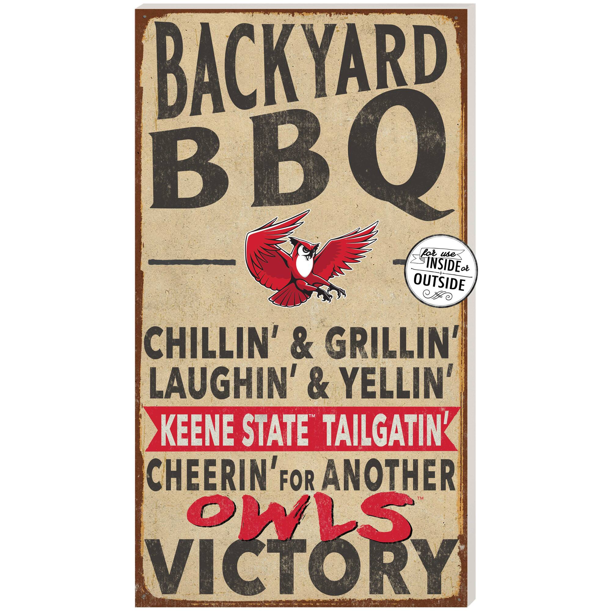 Keene State Owls 11'' x 20'' Indoor/Outdoor BBQ Sign
