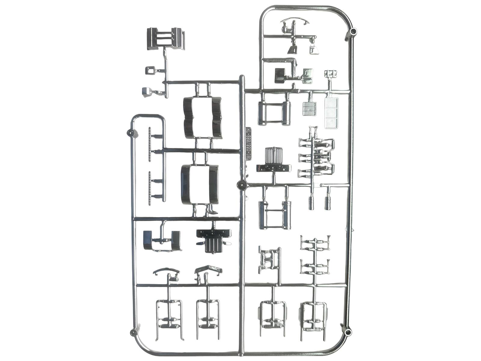 Angle. HO Logistics Replicas - Chrome Plated Parts for Peterbilt 589 and Kenworth W990 Trucks 1/87 (HO) Plastic Model by HO Logistics - Chrome.