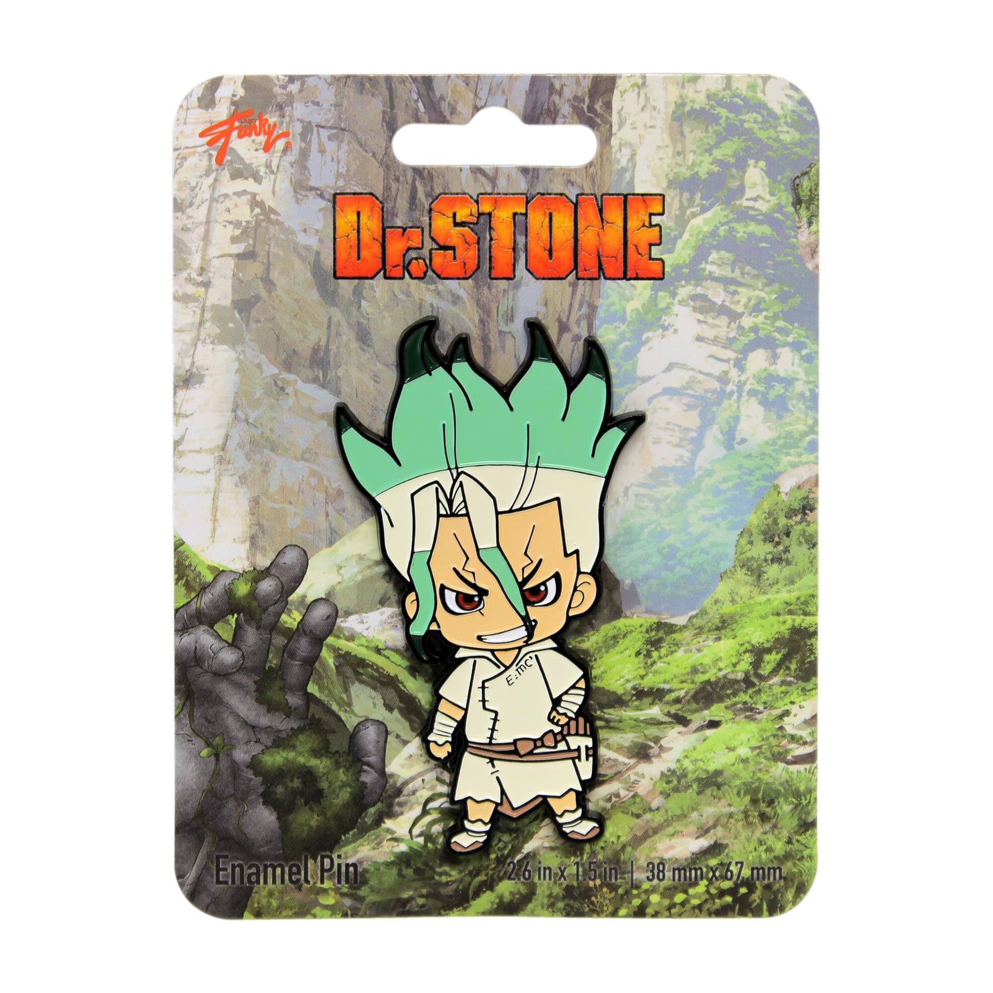 Dr. STONE E.mC Enamel Pin 2.6 in x 1.5 in | 38 mm x 67 mm