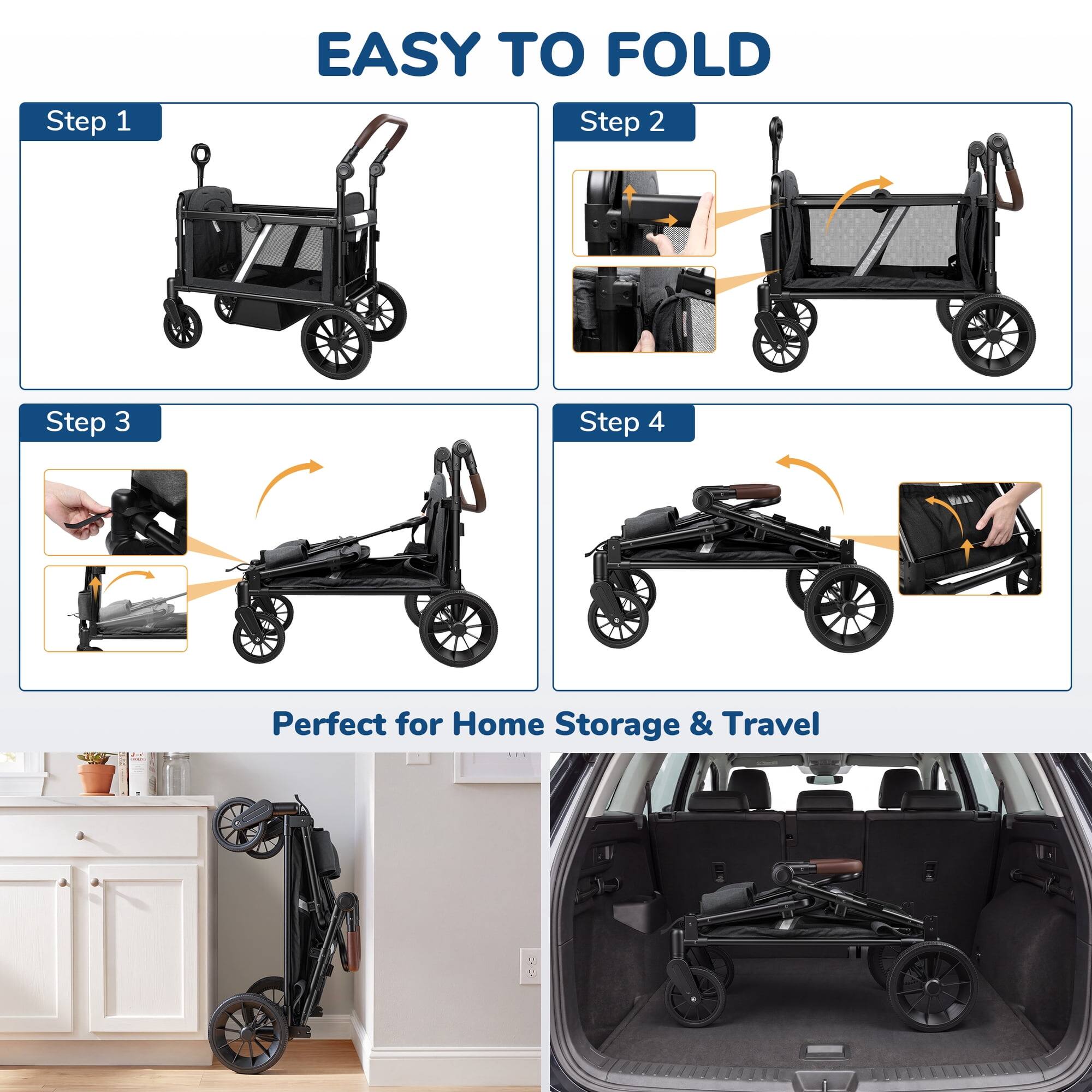 EASY TO FOLD

Step 1

Step 2

Step 3

Step 4

Perfect for Home Storage & Travel
