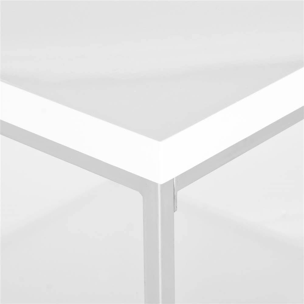 Front. Safavieh - Safavieh Home Malone Glam White and Chrome Coffee Table - White.