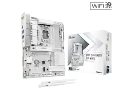 ASRock - B860 CHALLENGER WIFI WHITE LGA 1851 Intel B860 SATA 6Gb/s DDR5 Intel Core Ultra ATX Motherboard