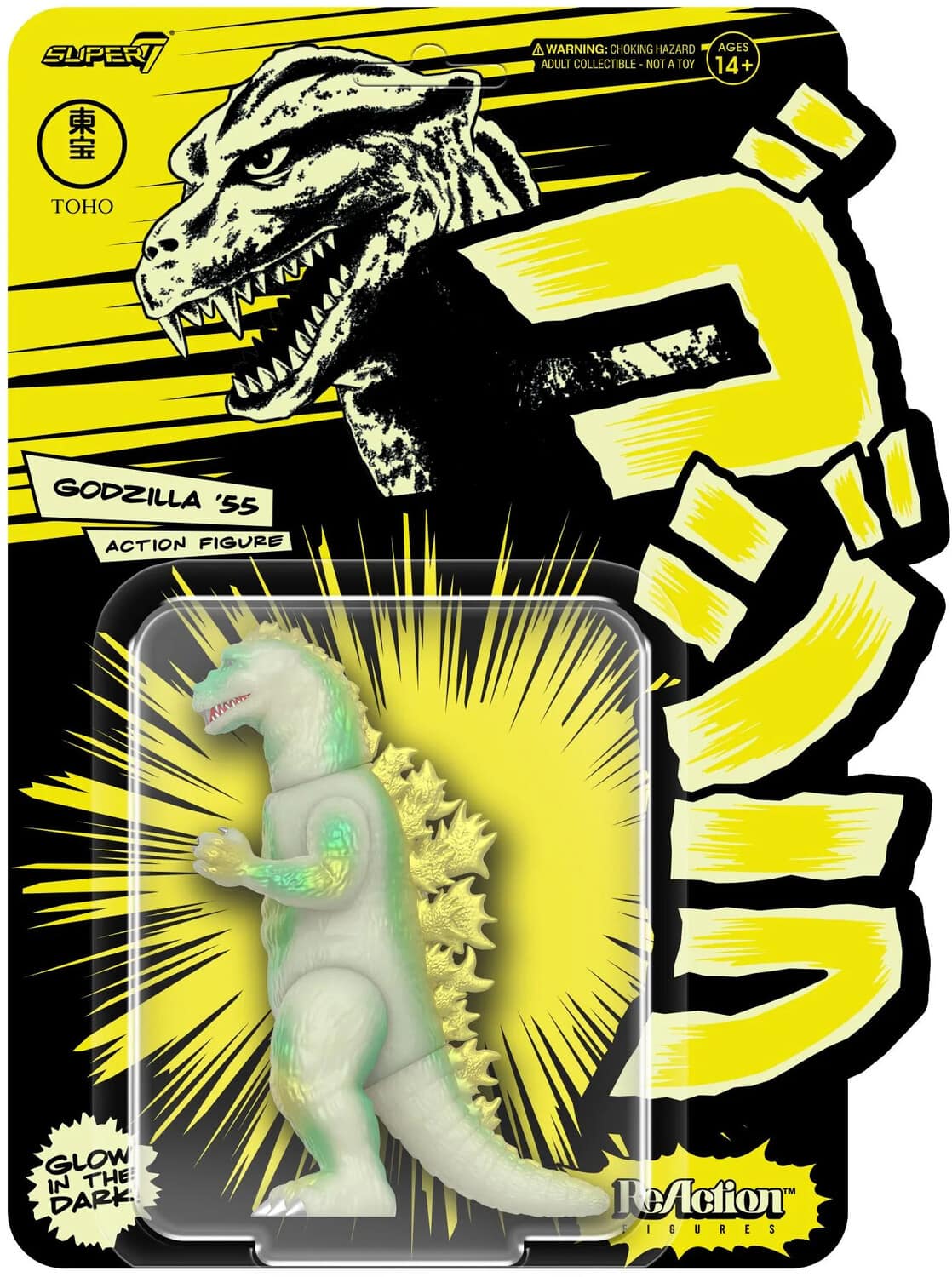 Super7 - Toho - ReAction Figures - Godzilla '55 (Glow) - COLLECTABLES - Multicolor