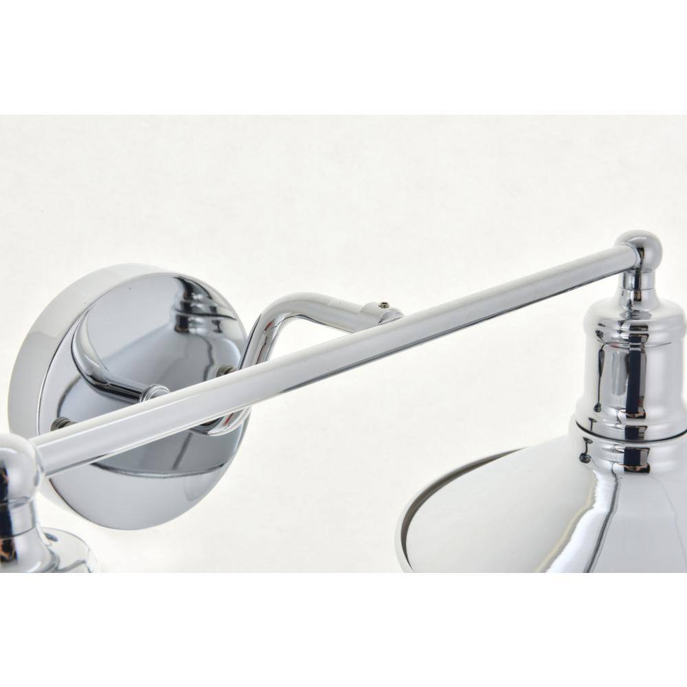 Left. Living District - Etude 2 light chrome Wall Sconce - Chrome.
