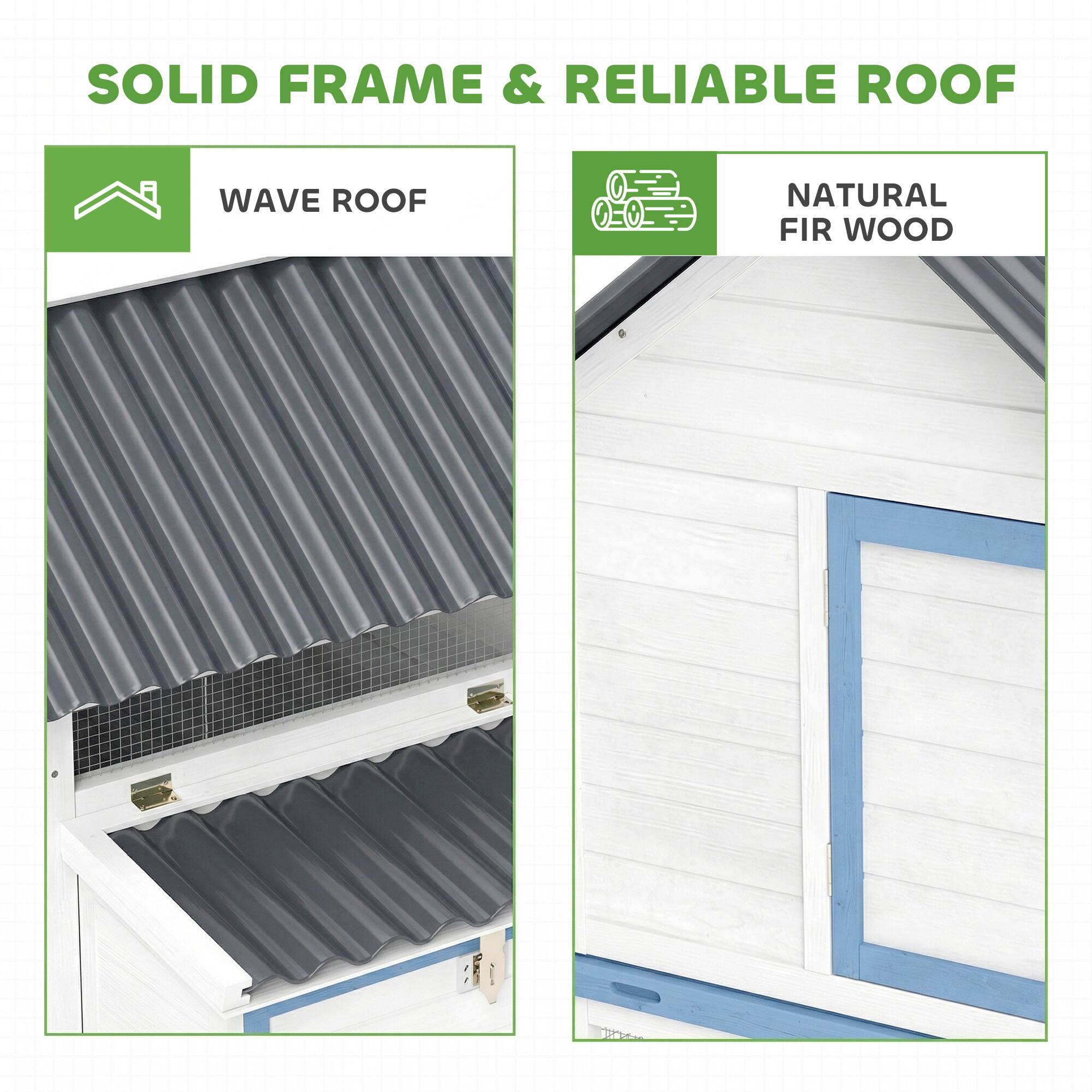 SOLID FRAME & RELIABLE ROOF

WAVE ROOF

NATURAL FIR WOOD