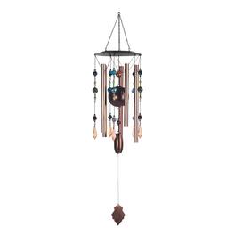 FC Design - 31" Long Bronze Chandelier Contemporary Wind Chime with Copper Outdoor Patio or Garden Hanging Decoration - Multi-Color