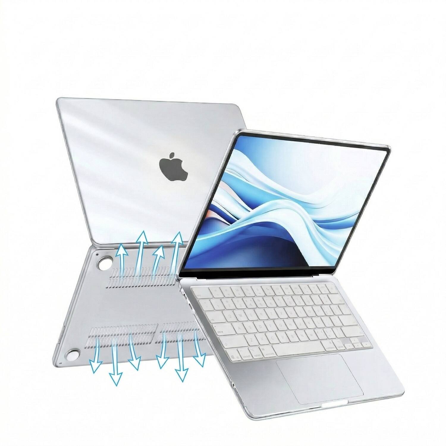 Angle. Techprotectus - TechProtectus Crystal Clear Case for MacBook Neo 13" (2026) - Clear.