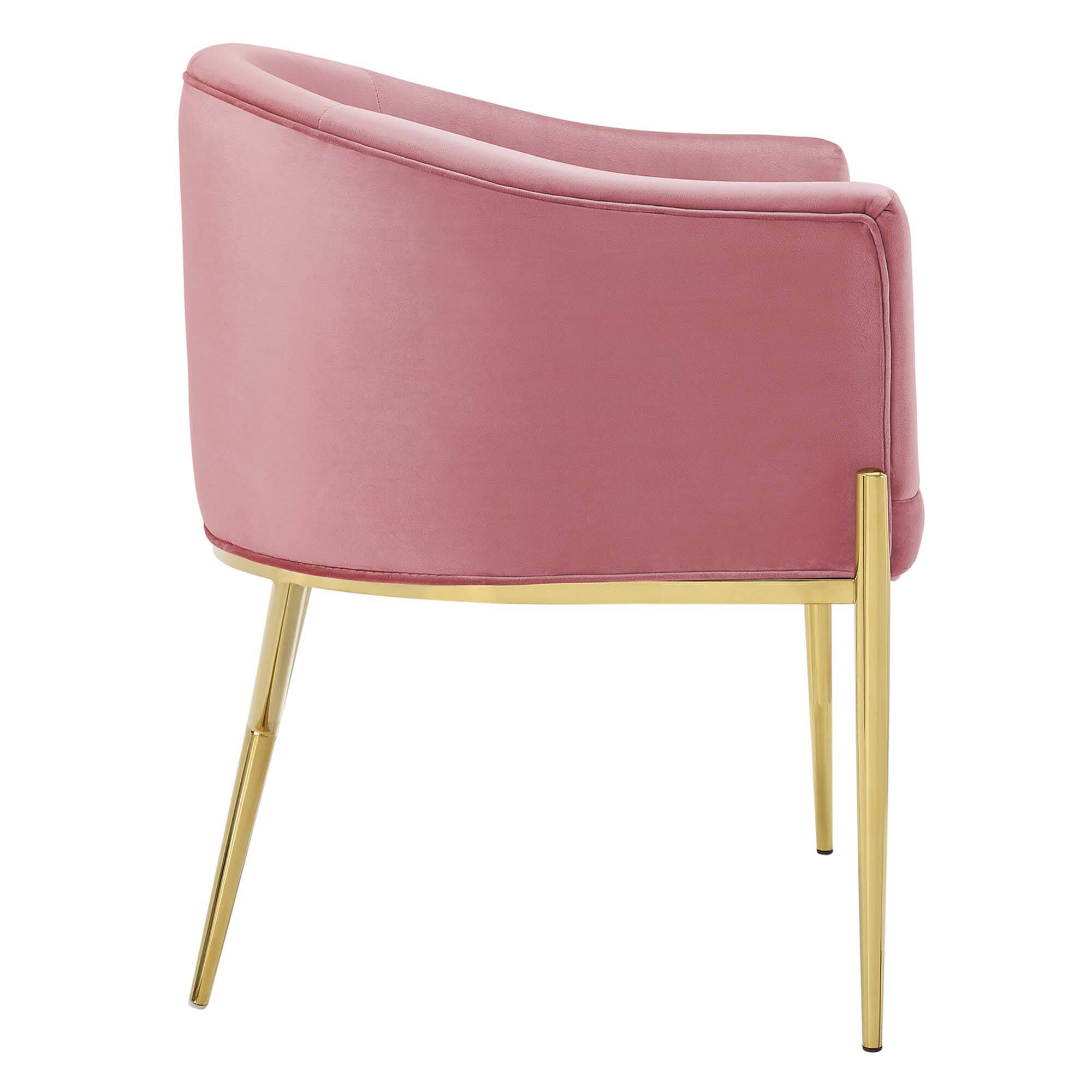 Alt View 1. Modway - Savour Tufted Performance Velvet Accent Dining Armchair by Modway - Dusty Rose.