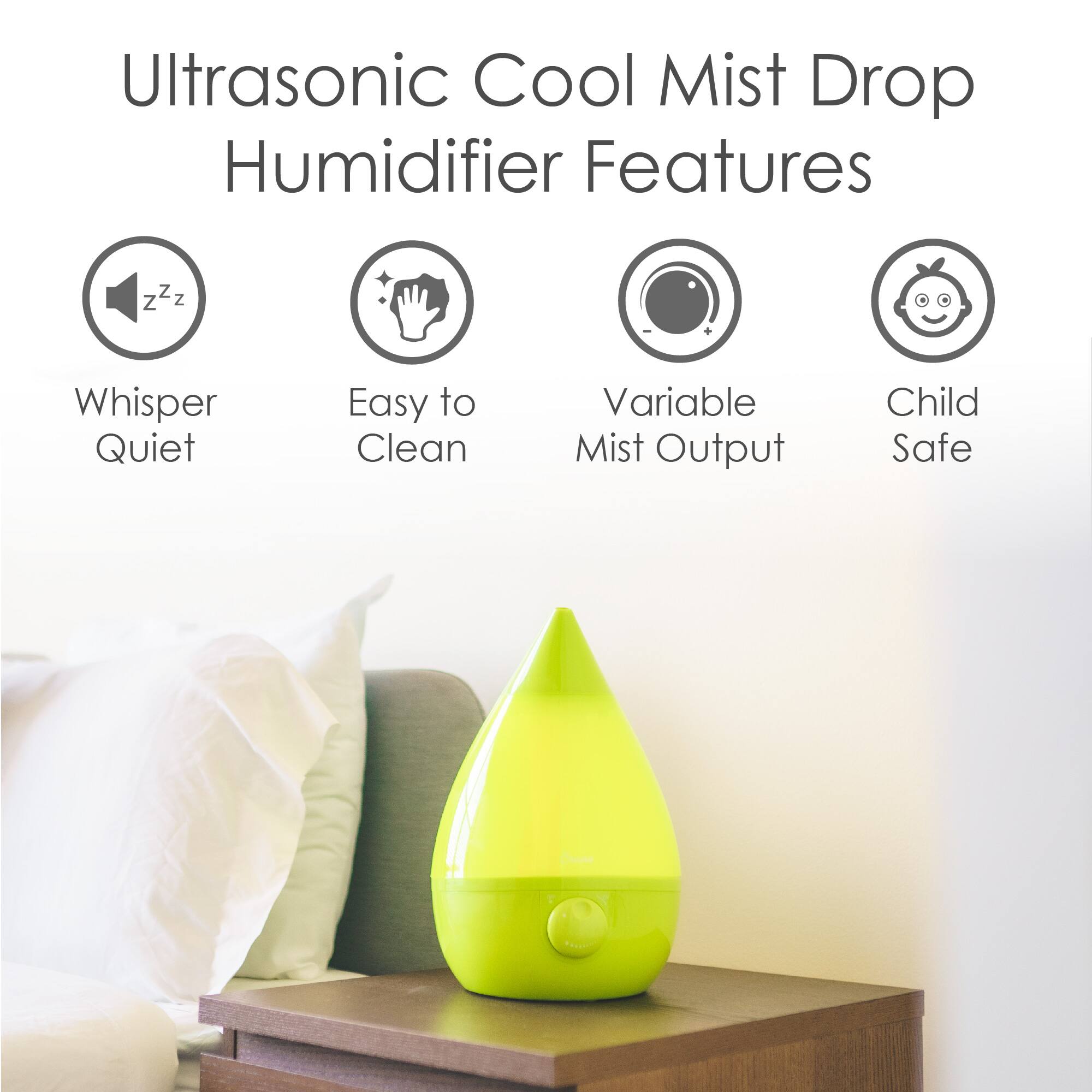 Angle View: Crane Drop EE-5301 - Humidifier - mobile - green