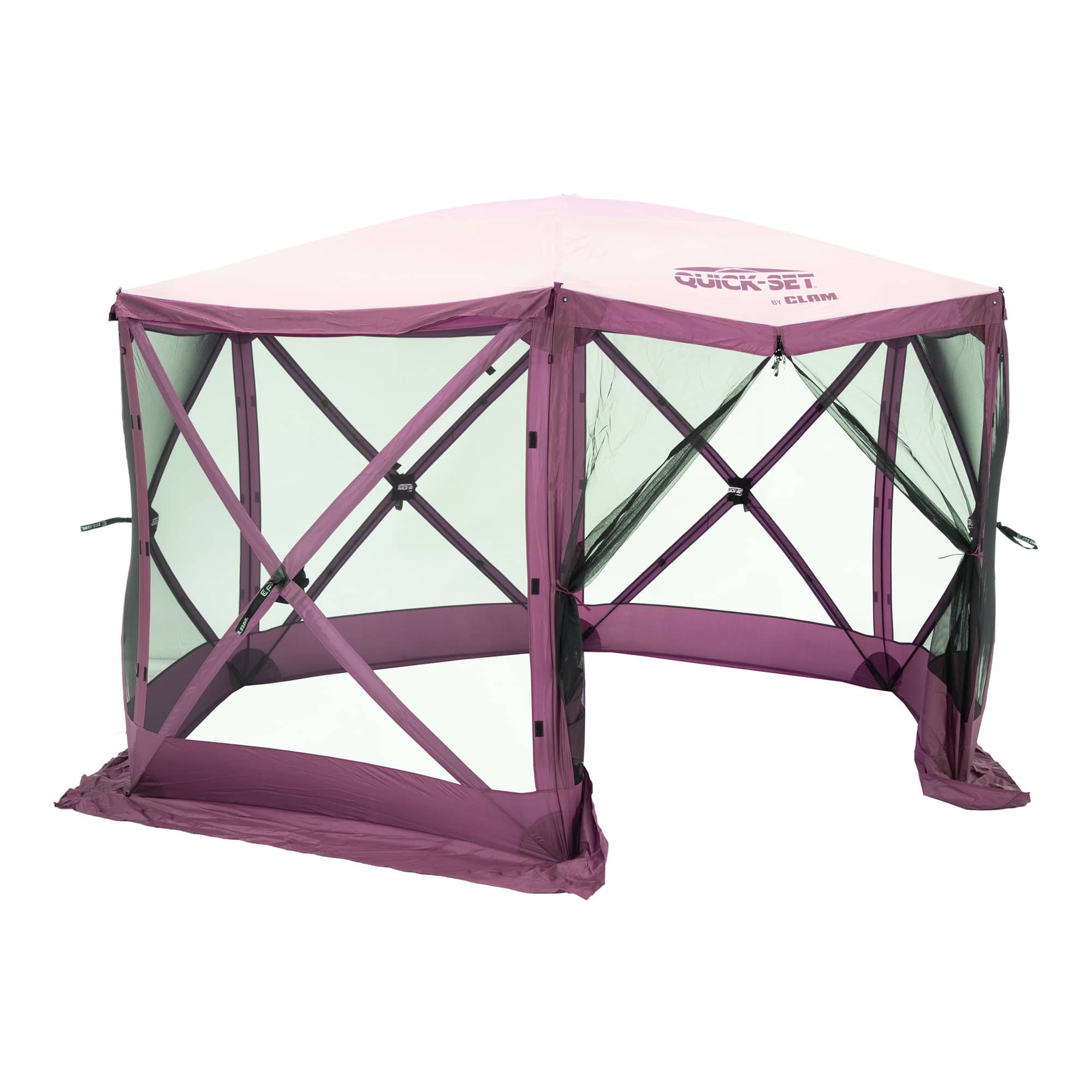 Clam - Quick-Set Escape 11.5 x 11.5 Foot Portable Outdoor Canopy Shelter - Plum