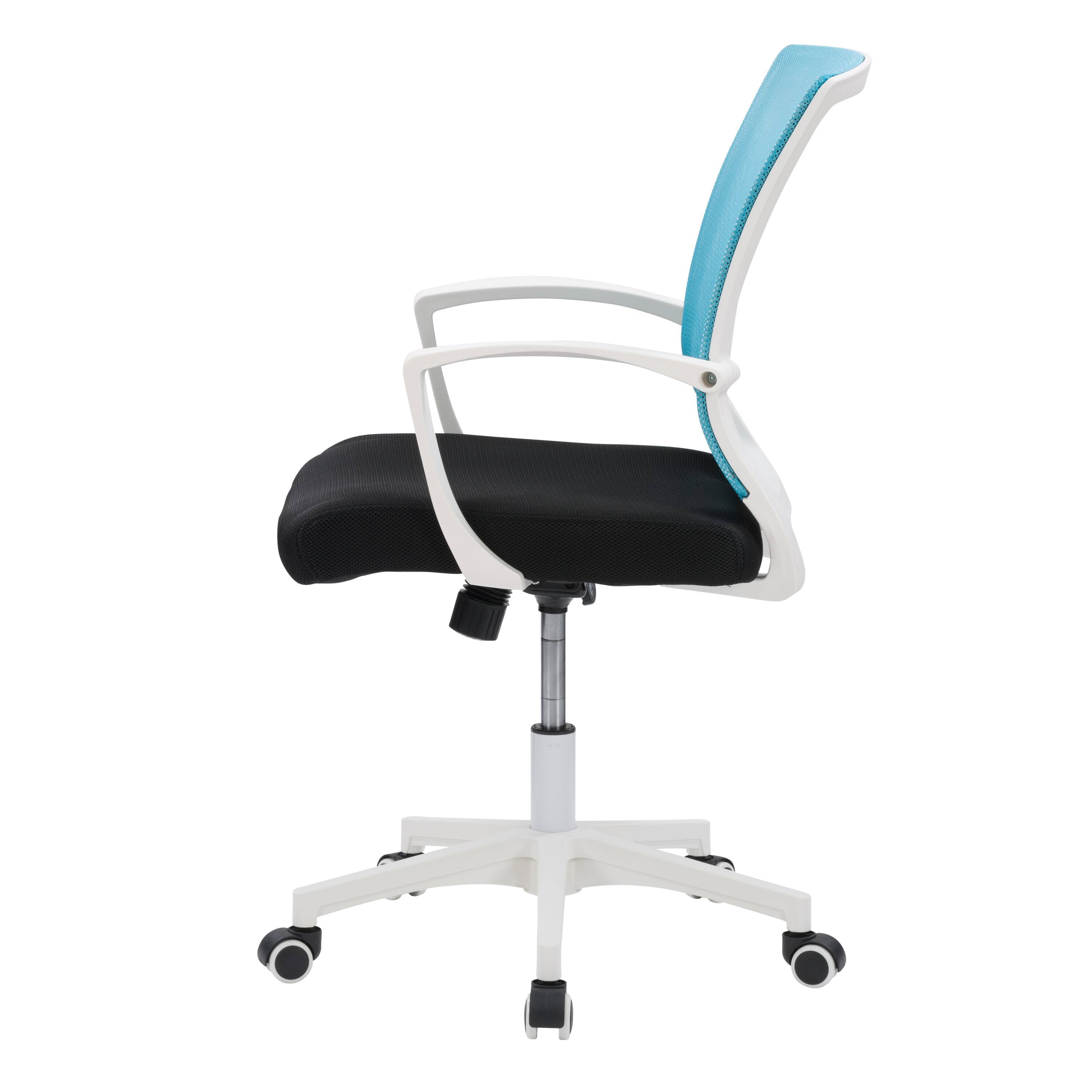 Left. CorLiving - Workspace Mesh Back Office Chair - Teal and White.