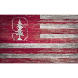 Fan Creations - Stanford Cardinal 11'' x 19'' Distressed Flag Sign - Multicolor