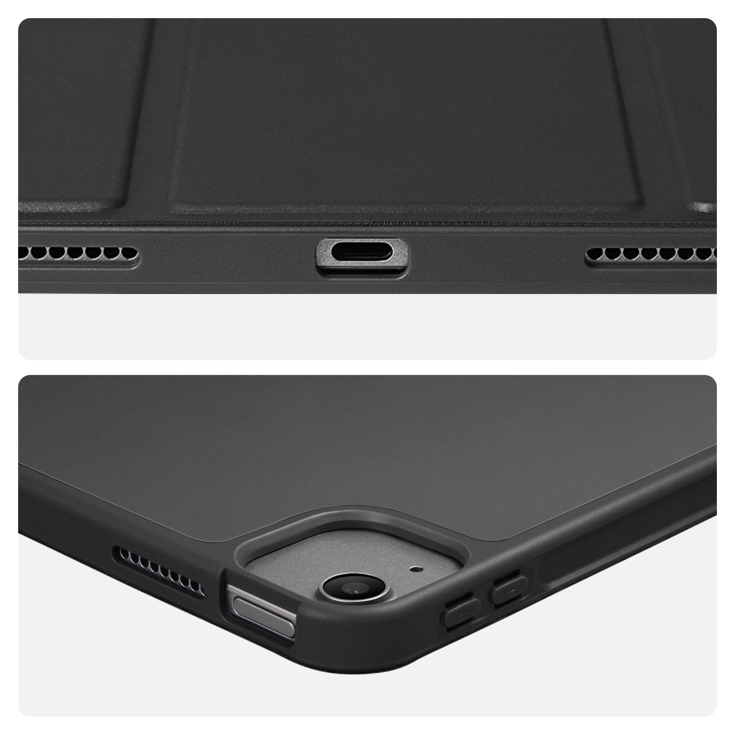 Alt View 1. Vena - For Apple iPad Air 13 Inch Case, iPad Air M3 13 Inch Case, Trifold Stand, iPad Pro 12.9" Case 2022/2021/2020/2018) Black - Black.