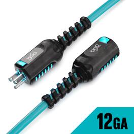 360 Electrical - Heavy-Duty PowerFlex (100ft 12/3) - Aqua/Grey