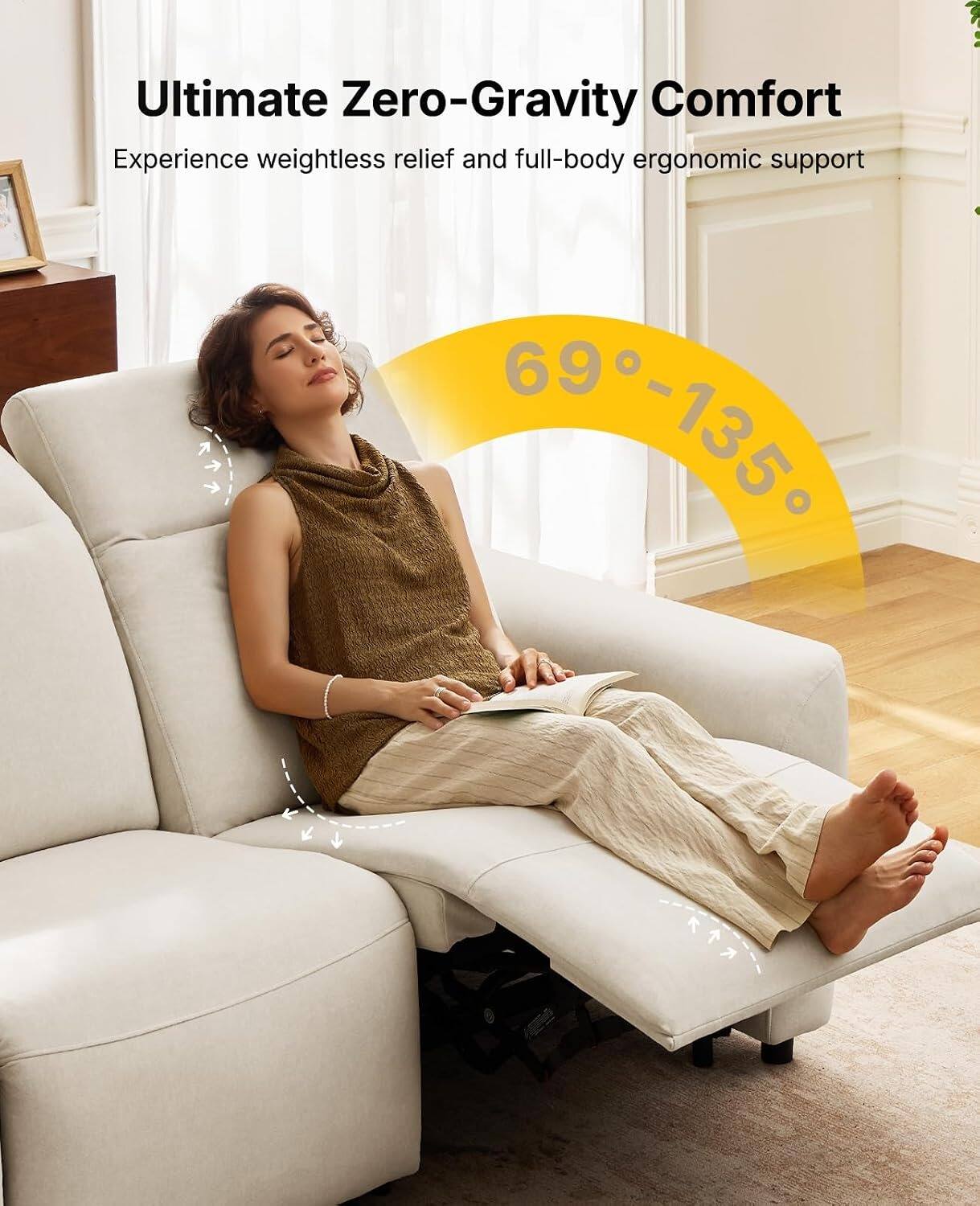 Ultimate Zero-Gravity Comfort  
Experience weightless relief and full-body ergonomic support  
69°-135°