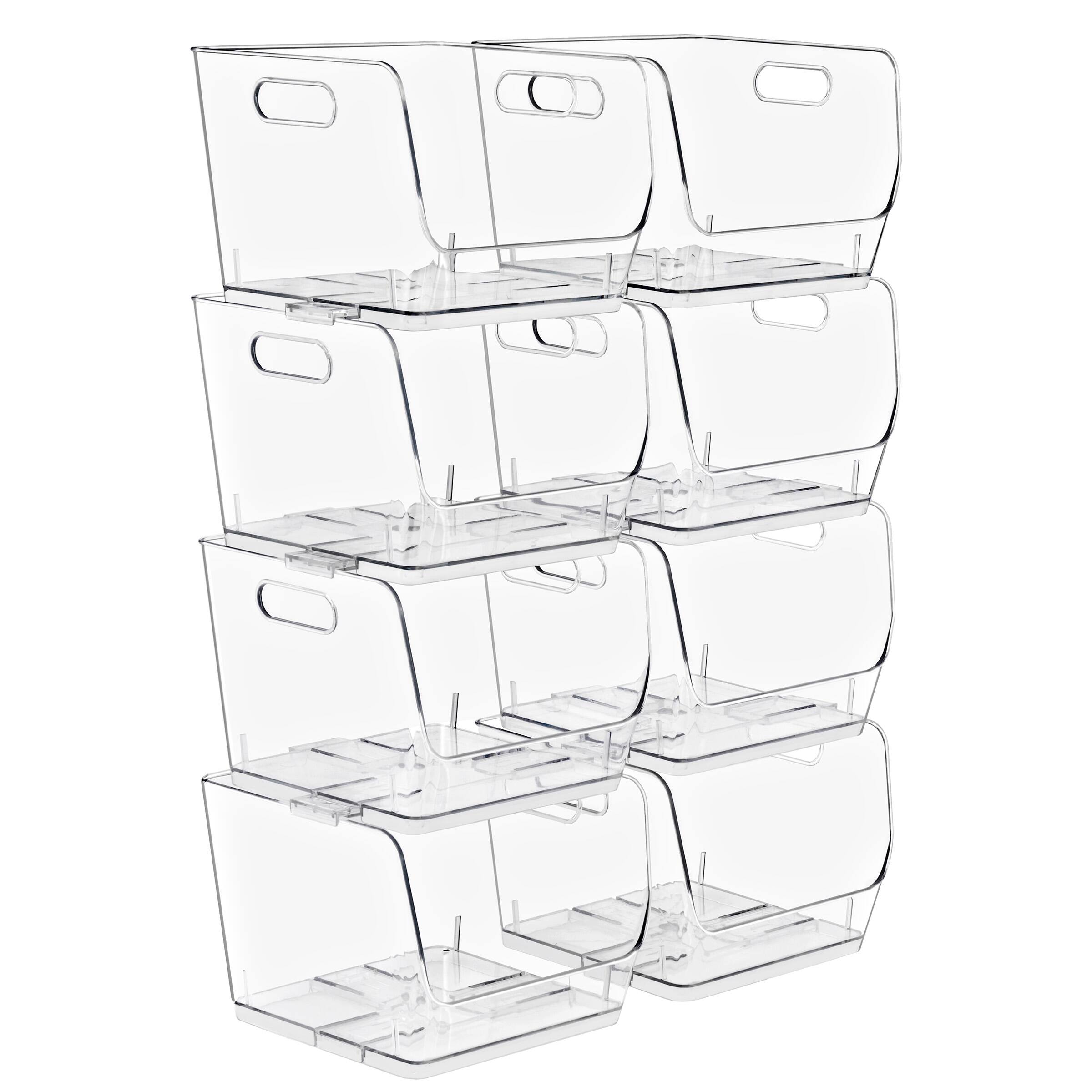 Alt View 10. Sorbus - Sorbus Stackable Storage Bins Open Front, Clear Stackable Storage Bins, Pantry Bins for Storage and Organization - Clear.