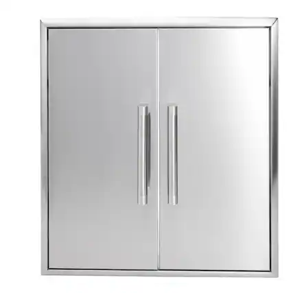 Front. Coyote Outdoor Living - Coyote Outdoor Living 26" Double Access Door - Stainless Steel.