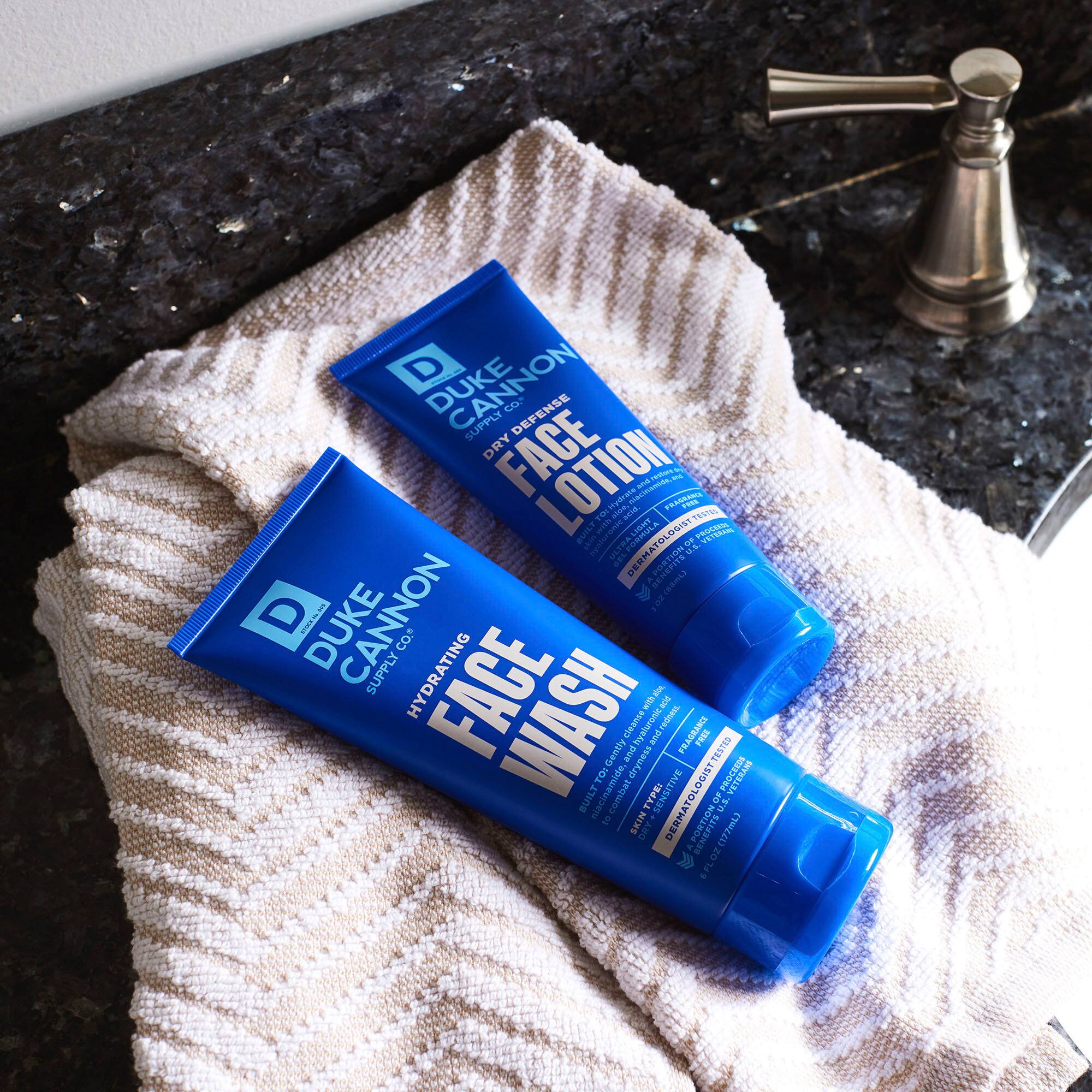 Duke Cannon Co. Supply Hydrating Face Lotion - Hytrate To Coat Shoe Leather - 3.5 oz. - Dermatologist Tested - Sensitive Skin Formula - Built To Combat Type - 1911 - 3.5 oz. - Gently Cleanses - Fragrance Free - 3.5 oz. - 3.5 oz.