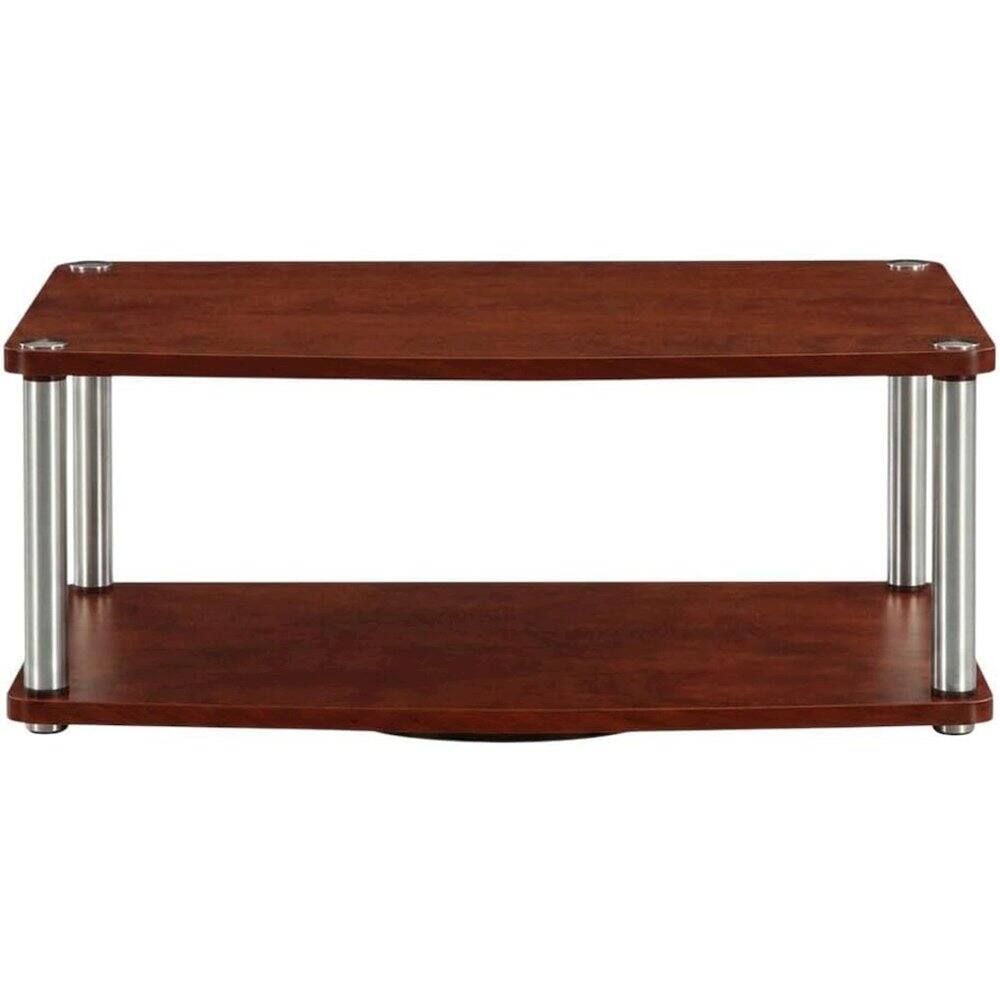 Alt View 3. FurniFact - TV Stand for Up to 26-Inch Screens in Cherry Finish - Brown.