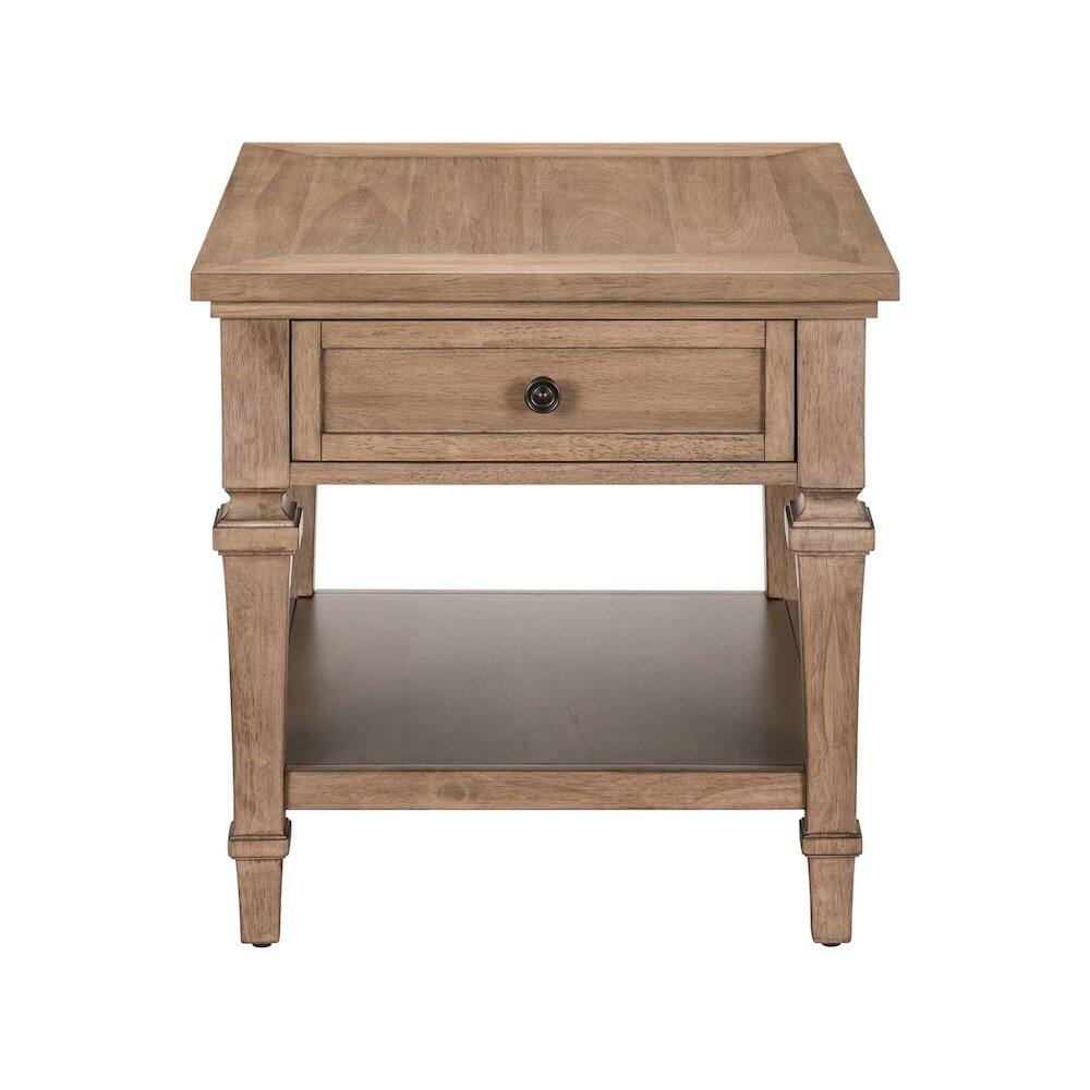 Alt View 3. Liberty Furniture Industries - Haven Hills End Table for Living Room Traditional - Camel Beige Birch Wood - Camel Beige.