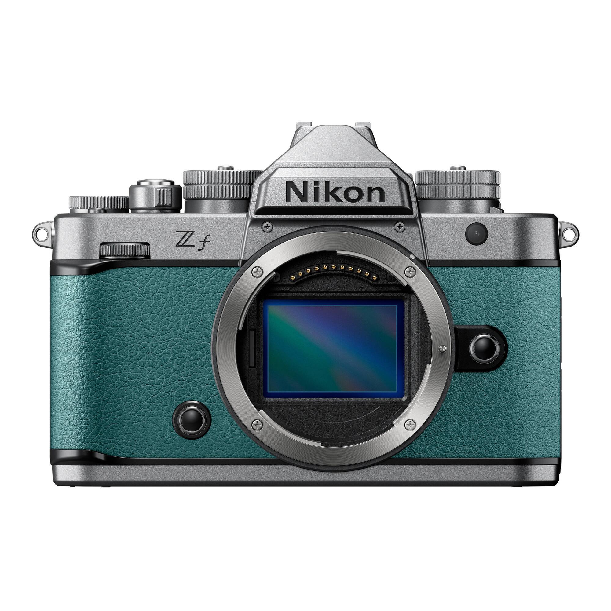 Front. Nikon - Nikon Zf Mirrorless Camera (Silver and Teal Blue).