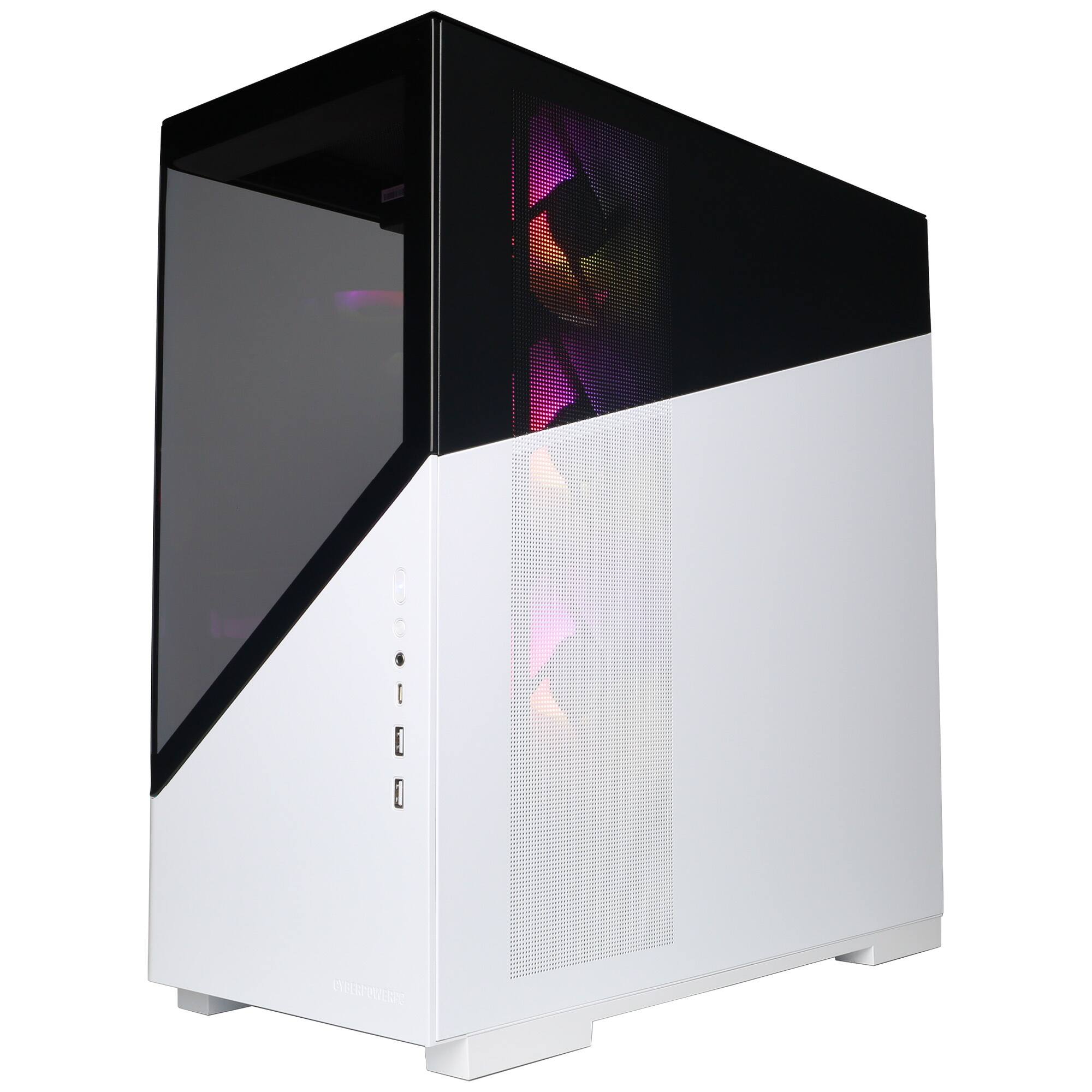 Alt View 4. CyberPowerPC - Gaming Desktop - Intel Core Ultra 9 285 - NVIDIA GeForce RTX 5070 12GB - 32GB DDR5 - 2TB PCIe 4.0 SSD.