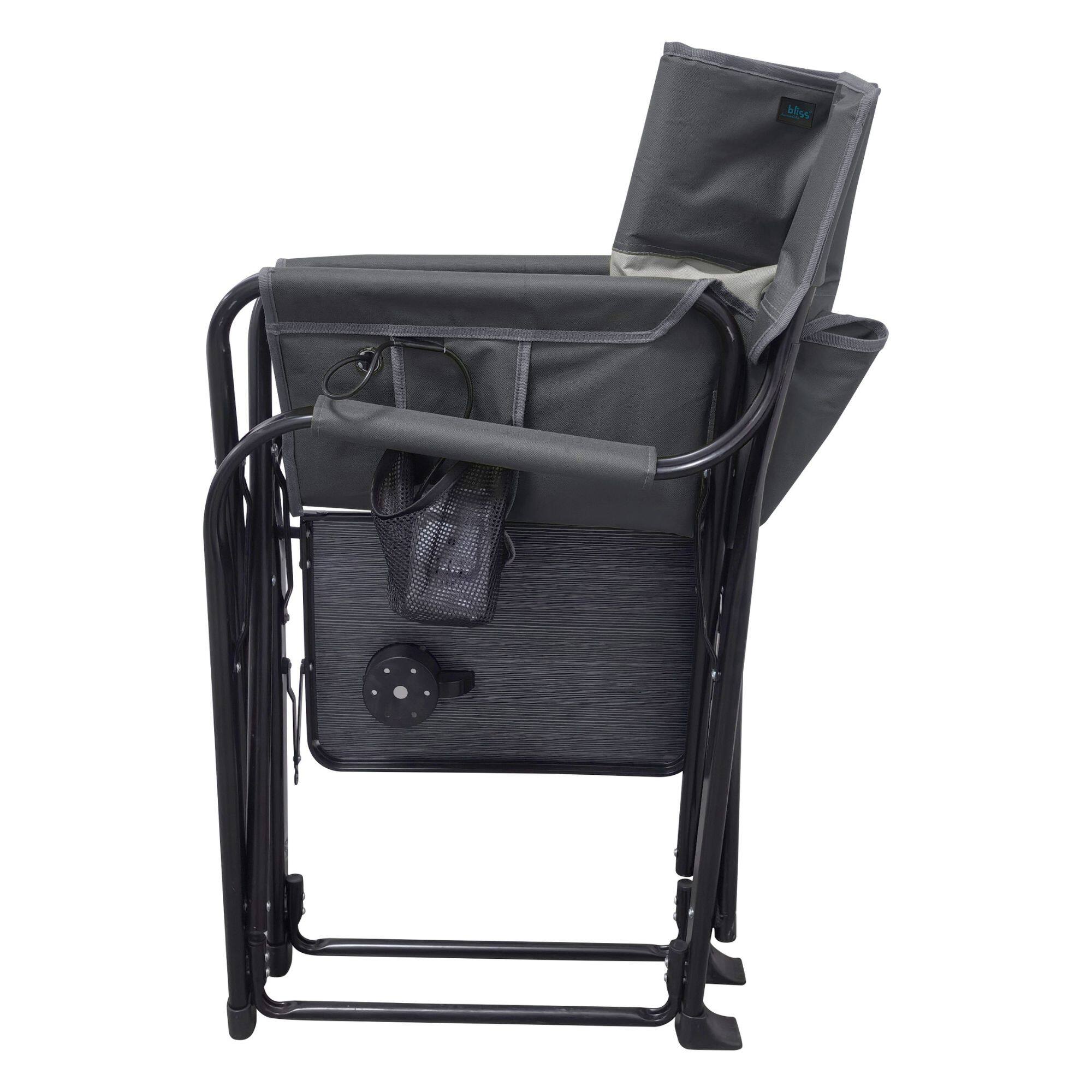 Alt View 8. Bliss Hammocks - Bliss Hammocks 24V Heated Seat, Folding Chair w/Battery & 3 Heat Settings, Gray - Gray.