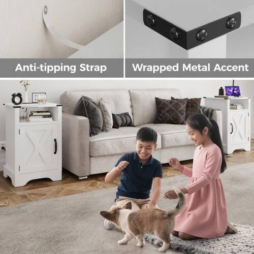 Anti-tipping Strap Wrapped Metal Accent