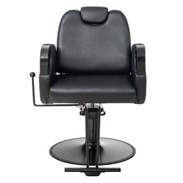 Winado - Multifunctional Salon Chair with Hydraulic Pump, 135° Reclining Backrest, 360 Degree Swivel, Footrest for Barbershop Spa - All Black
