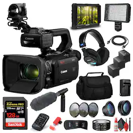 Canon - XA70 Camcorder + Microphone, Professional Headphones, & many accessories (International Version)
