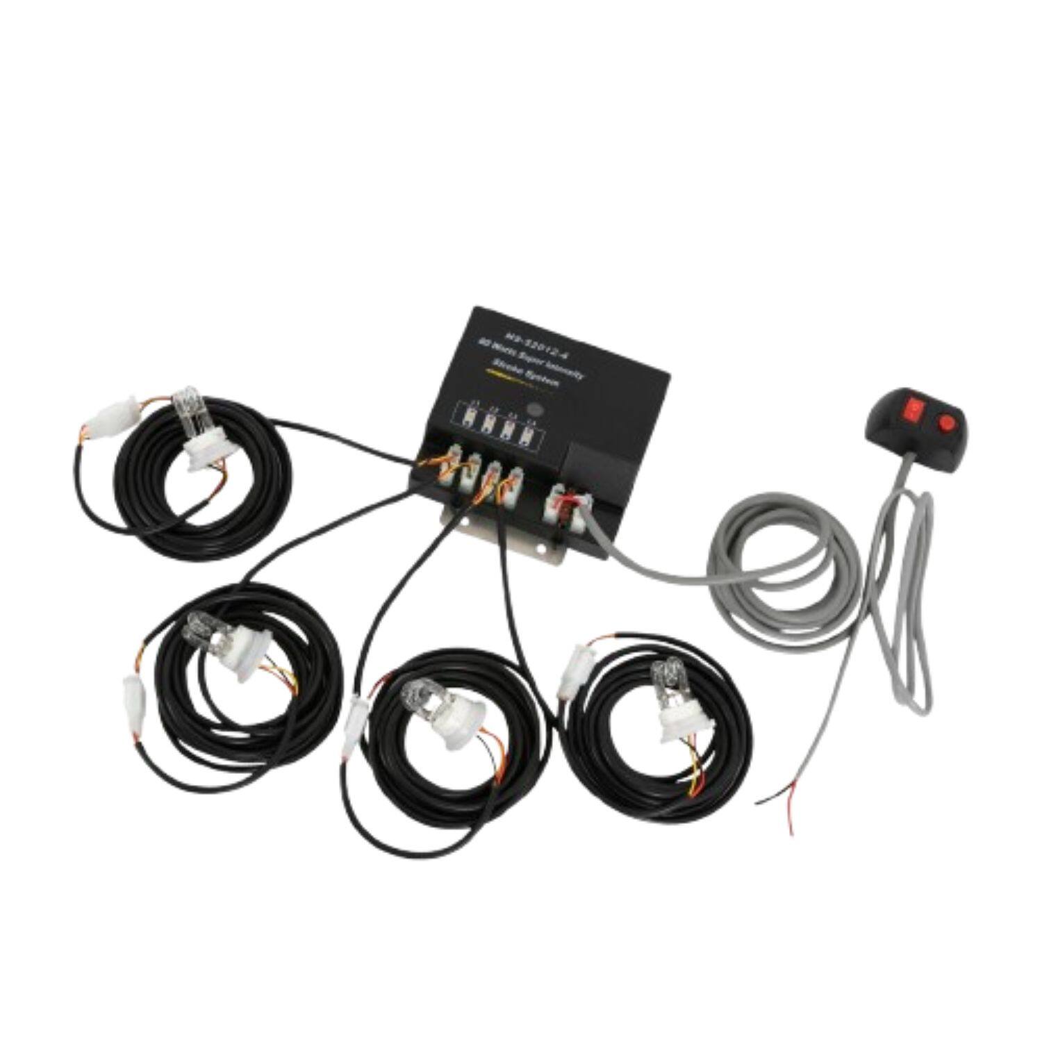Front. Home Collection - Strobe Lighting System Kit | 4 HID Bulbs Hide Away Hazard Emergency Warning Light.