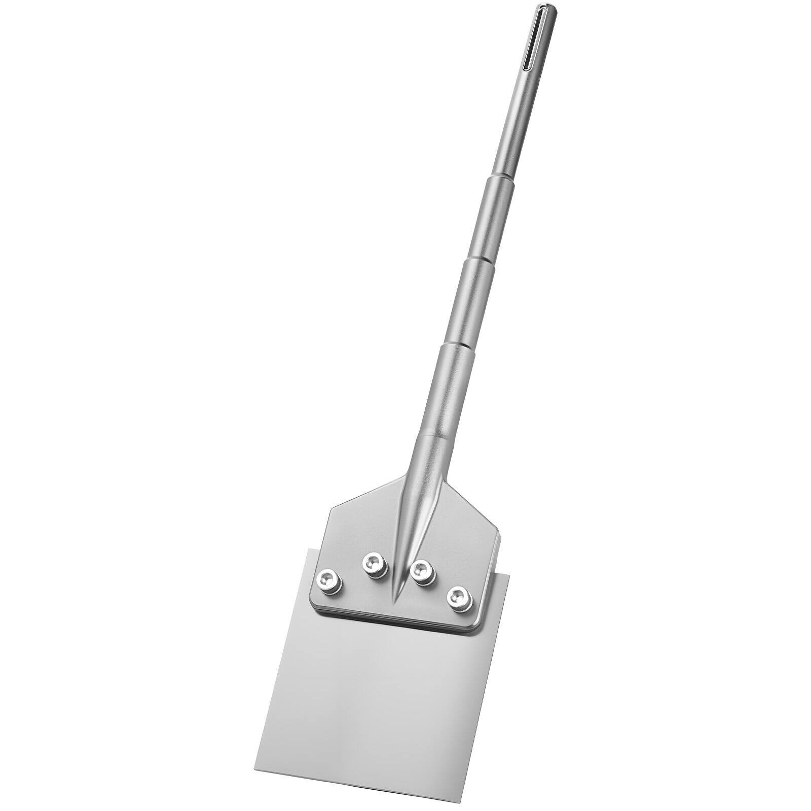 Front. VEVOR - SDS Max Floor Scraper, 24.8" x 5.9" Chisel Bit with SDS Max Shank, Compatible with Rotary Hammers, Heat Treated 40Cr - Silver.