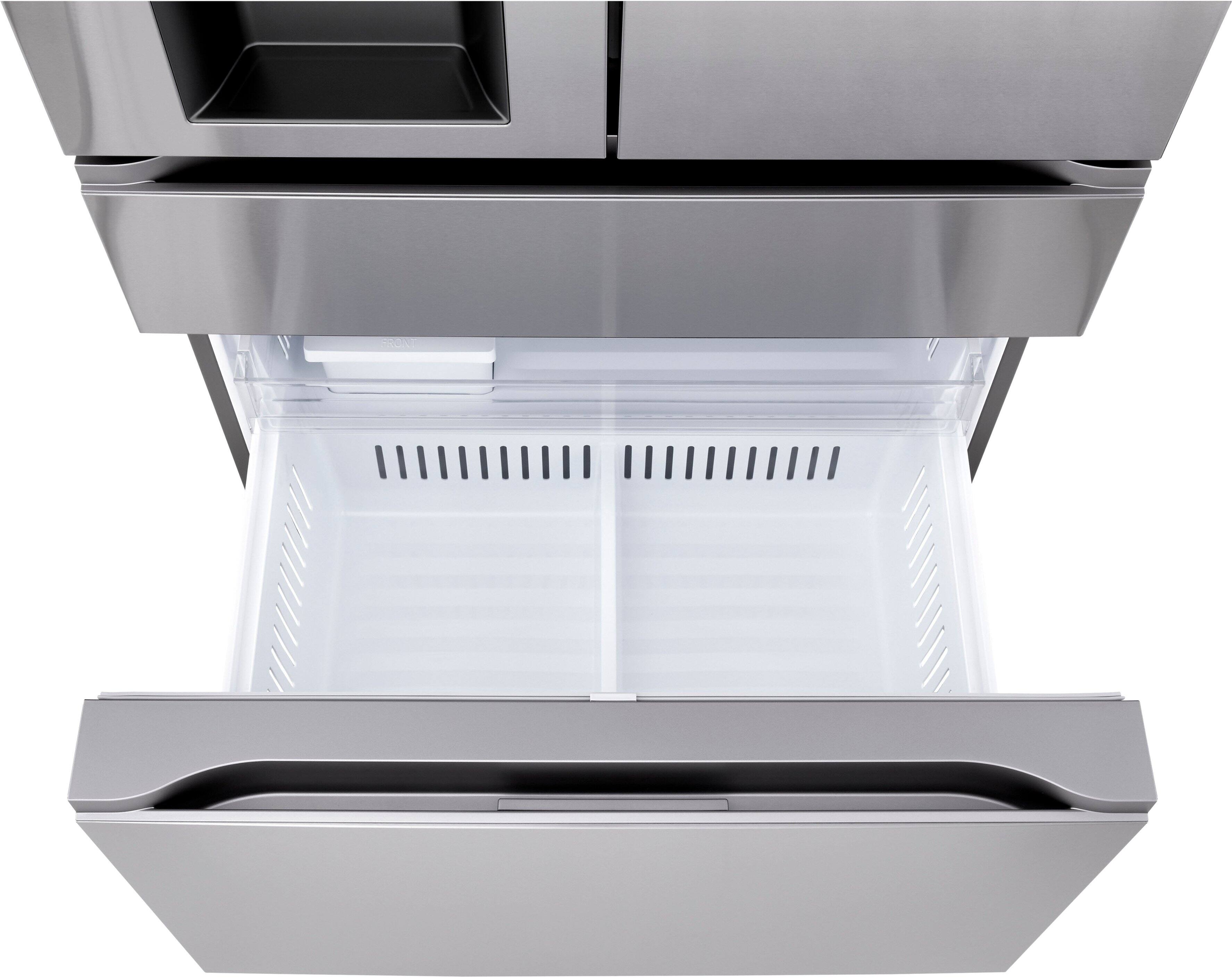 Alt View 15. LG - Counter-Depth MAX 28.6 Cu. Ft. 4-Door French Door Refrigerator Smart Refrigerator with Full Convert Drawer - PrintProof Noble Steel.