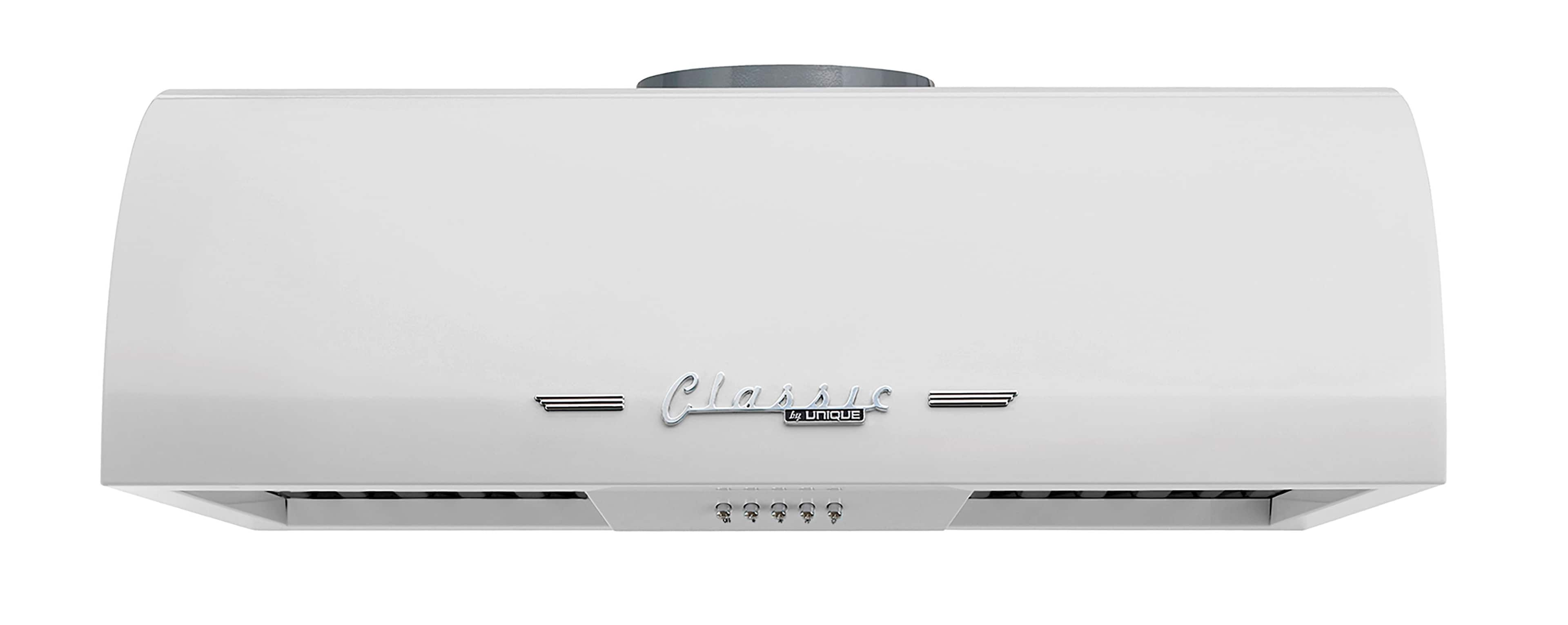 Unique Appliances - 24 inches - Externally Vented - Under cabinet Range Hood - Marshmallow White - Front_Zoom