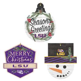 Jardine - LSU Tigers Ornament Bundle - White