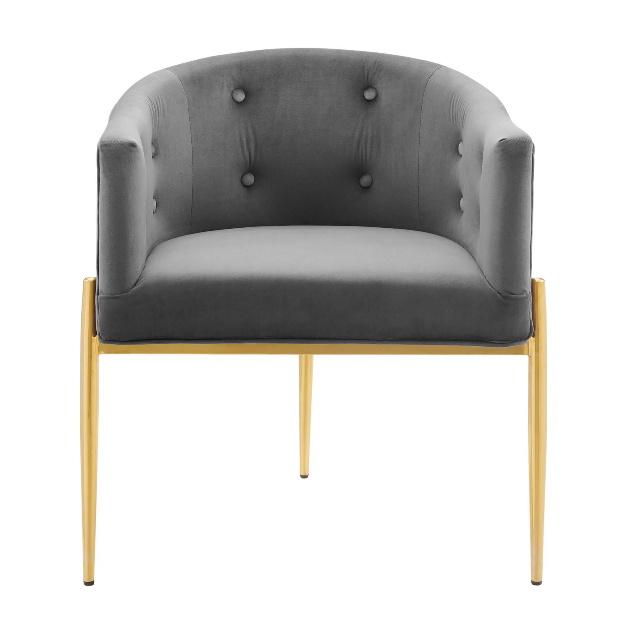 Alt View 4. Modway - Savour Tufted Performance Velvet Accent Chairs Set of 2 by Modway - Gray.