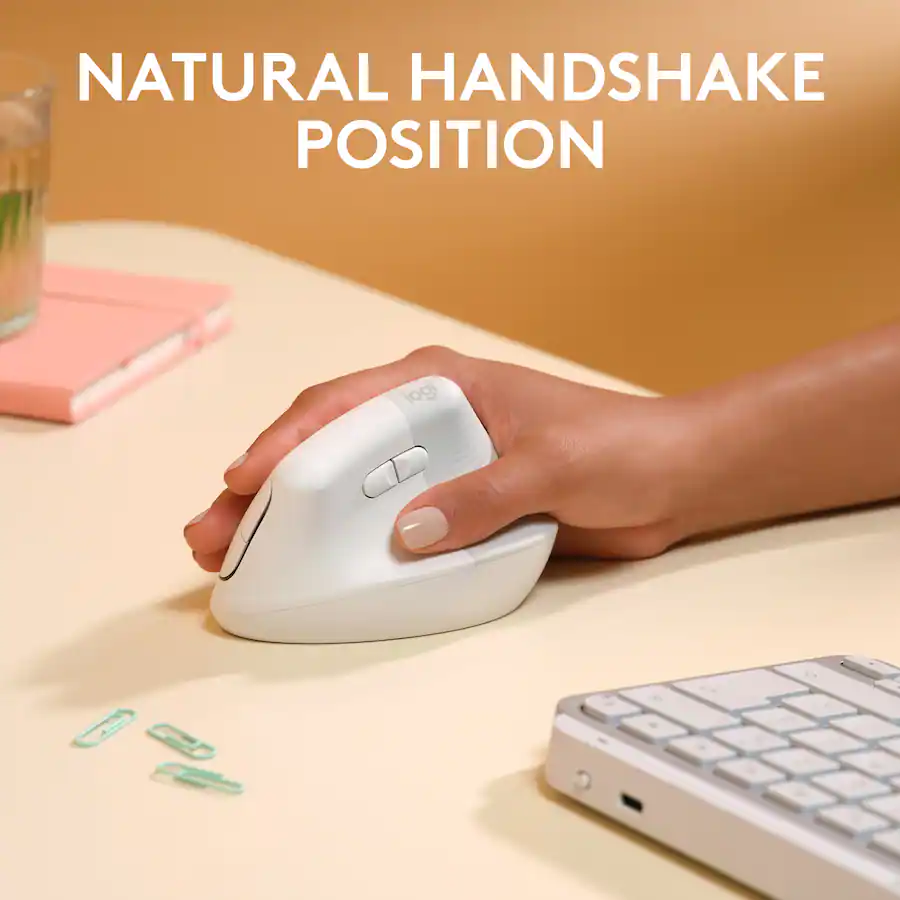 Logitech Lift for Mac Wireless Bluetooth Optical Ergonomic Mouse with 4 ...