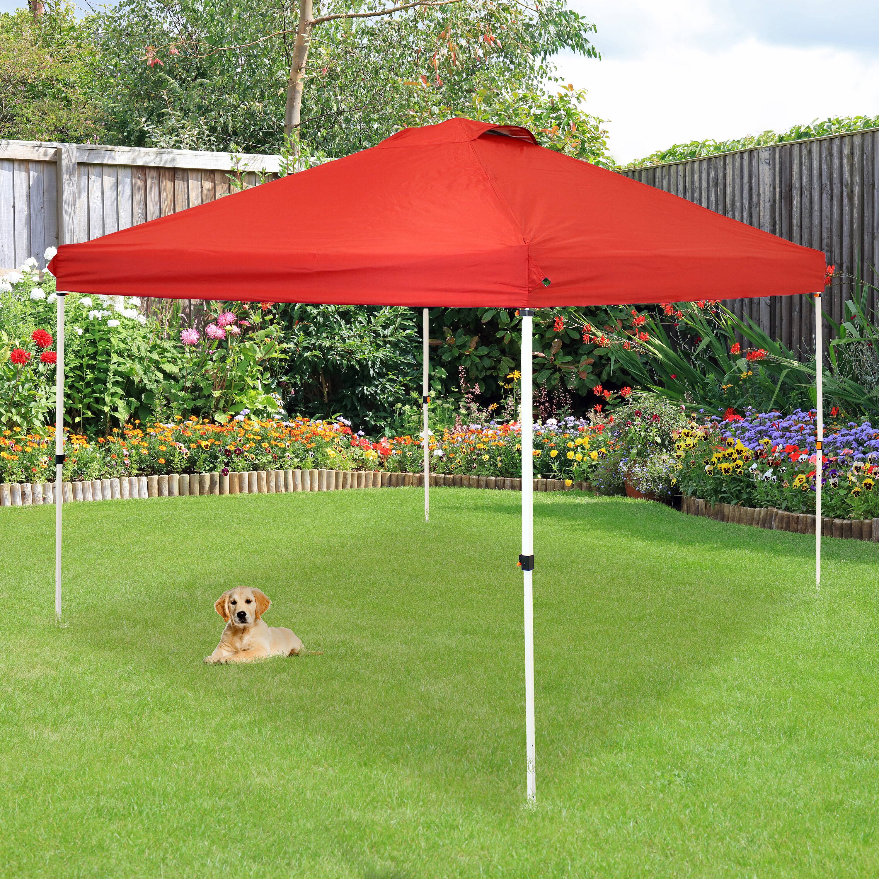 Alt View 9. Sunnydaze - 12x12 ft Fabric Replacement Pop-Up Canopy Shade with Vent - Red.