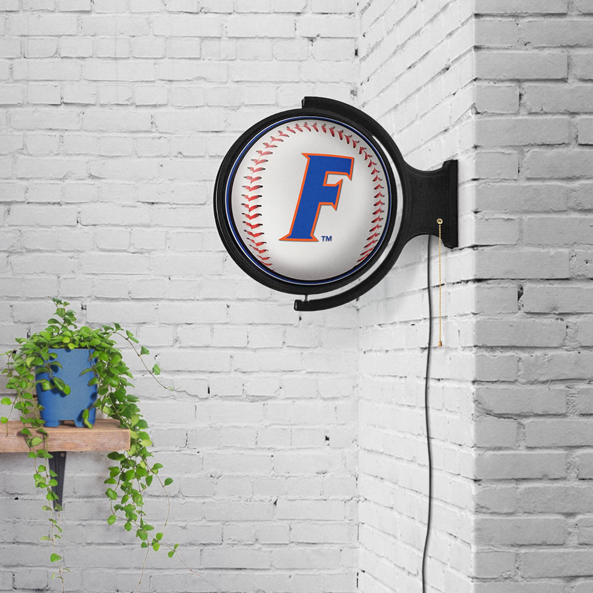 Alt View 1. The Fan-Brand - Florida Gators Baseball 21'' x 23'' Rotating Lighted Wall Sign - Multicolor.