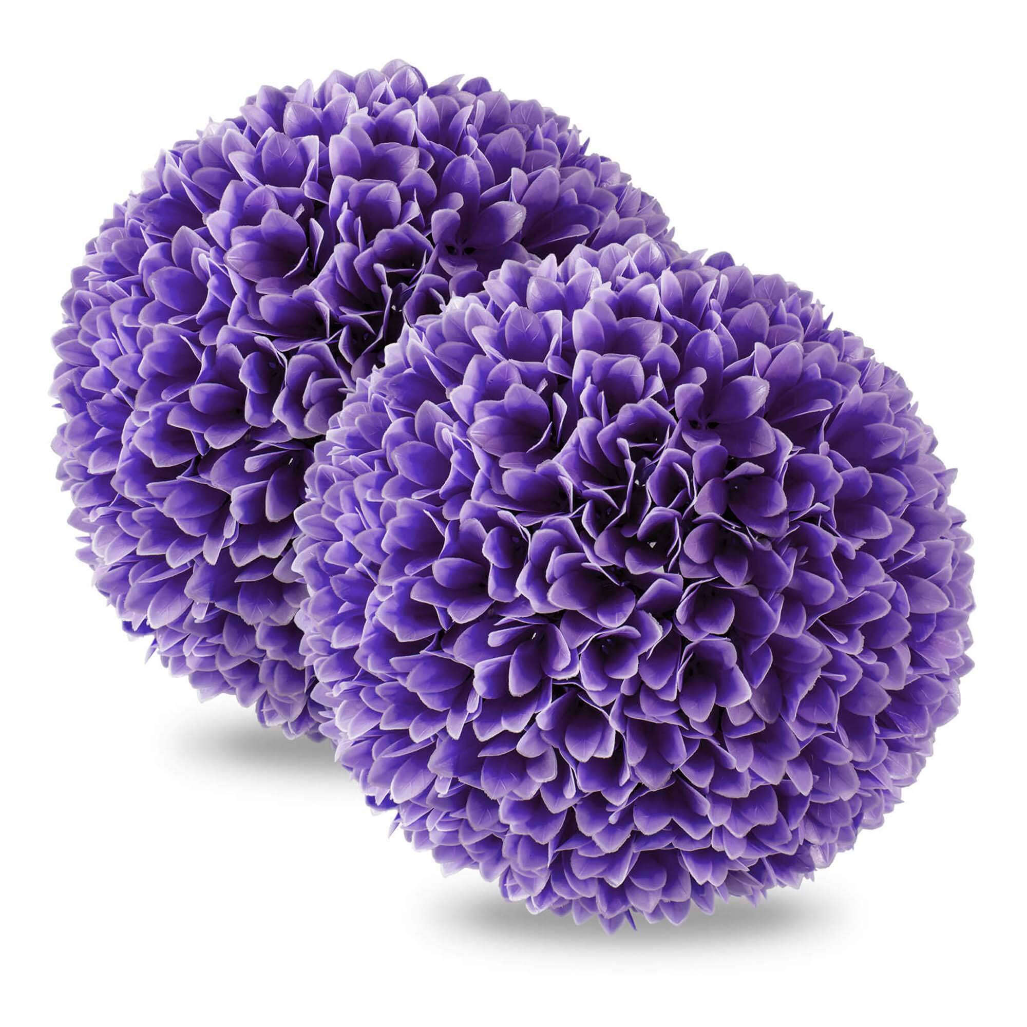 "Costway - 11"" Faux Boxwood Balls with Reliable Sun-Protective PE Material Mimic Leaves - Purple" price history on PriceWatchPro