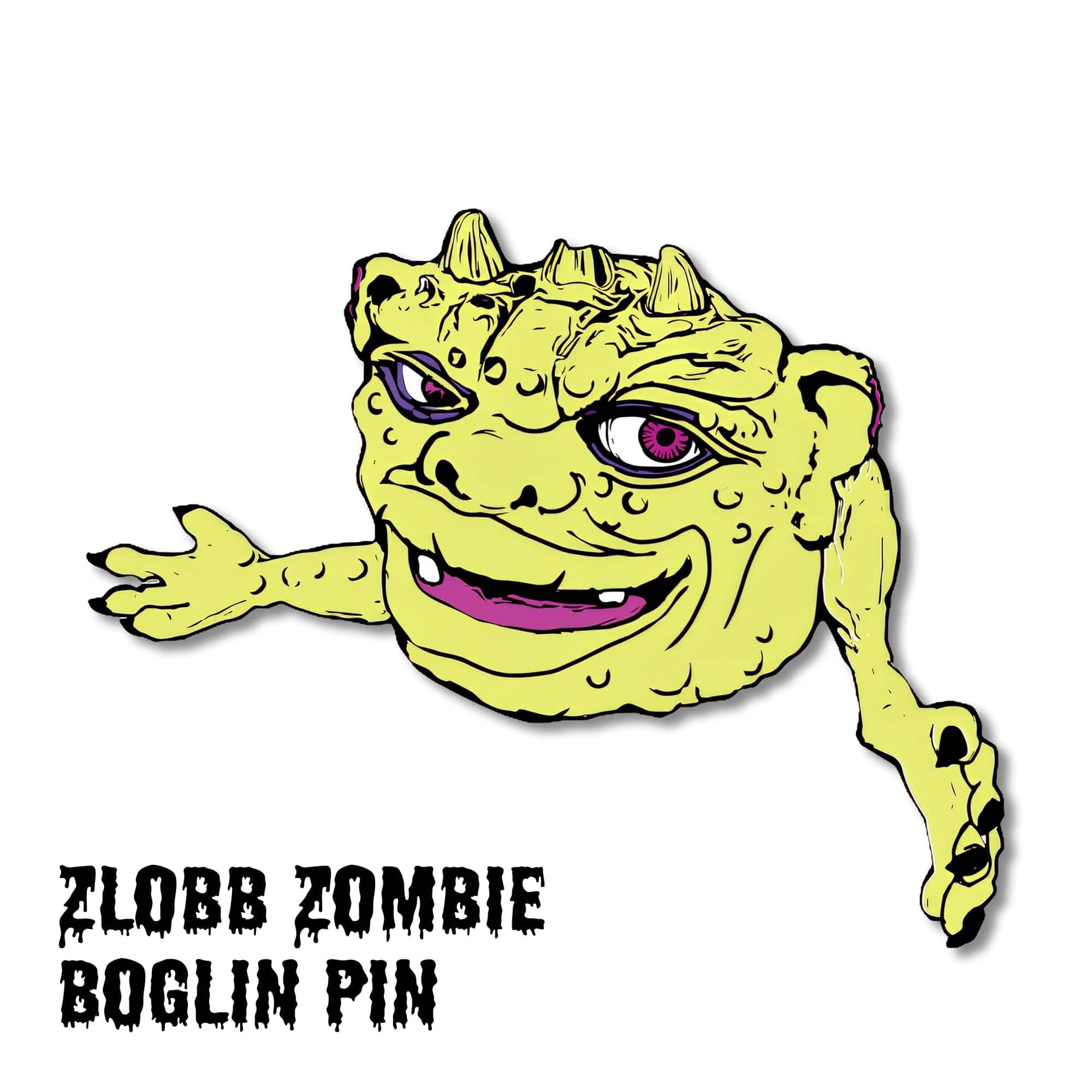 TriAction Toys - Boglins Zlobb Zombie Enamel Collectible Pin - Green