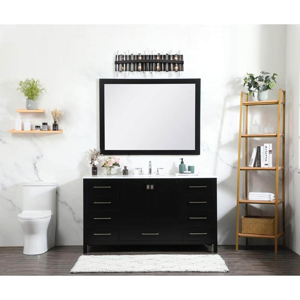 Elegant Lighting - Serena 30 inch crystal bath sconce in - Black price history on PriceWatchPro