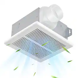 Akicon - 70 CFM Ceiling Bathroom Exhaust Fan - White