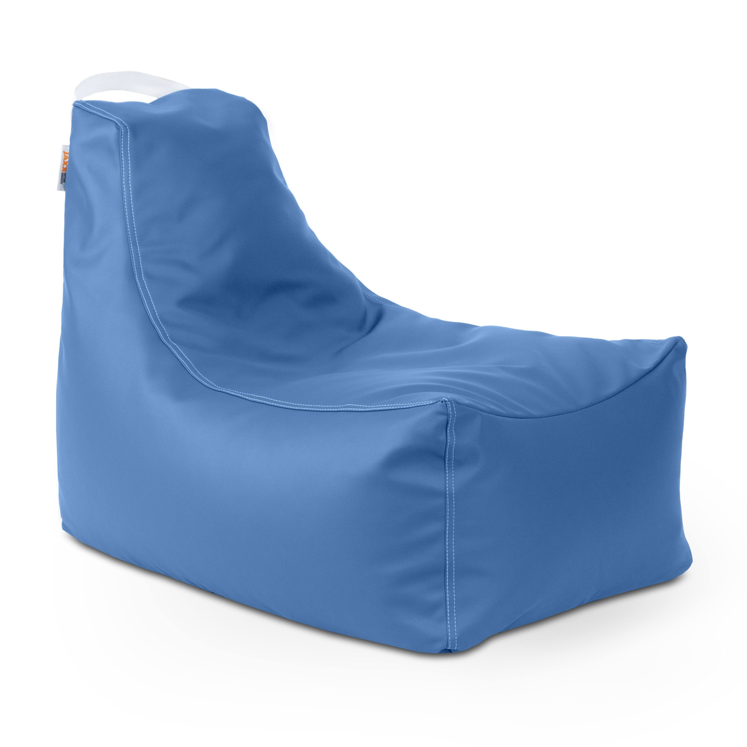 Back. Jaxx - Jaxx Pezzi Jr Kids Classroom Bean Bag Chair, Premium Vinyl, Royal Blue - Royal Blue.