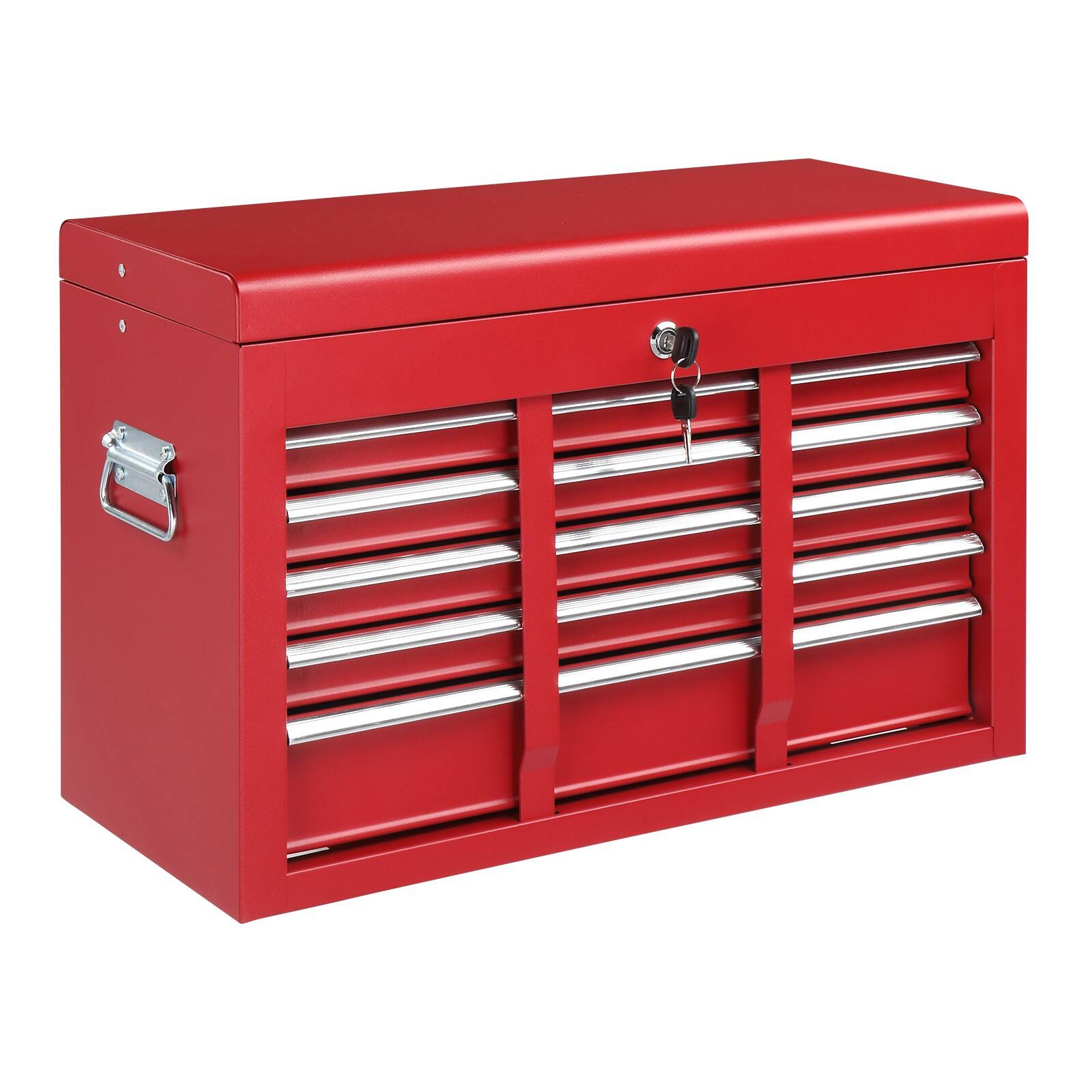 Front. Winado - 5-Drawer Tool Chest Metal Tool Storage Cabinet Tools Storage Cabinet Organizer - Red.