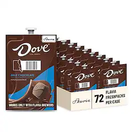 Dove - Silky Smooth Milk Chocolate Hot Cocoa, Flavia Freshpacks, 72/Carton (MDRA117)