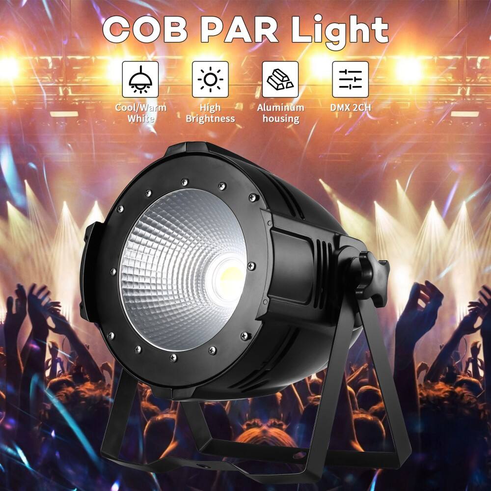 COB PAR Light

- Cool/Warm White
- High Brightness
- Aluminum housing
- DMX 2CH