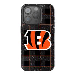 Keyscaper - NFL - Cincinnati Bengals Plaid Bling iPhone Case - 14 - Black