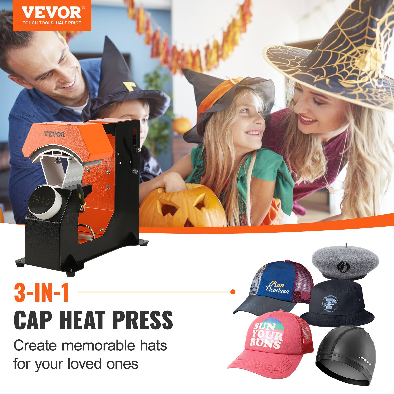 VEVOR TOUGH TOOLS, HALF PRICE

VEVOR

3-IN-1 CAP HEAT PRESS
Create memorable hats for your loved ones

Run Cleveland SUN YOUR BUNS

PROSPECT CHEESELLAMENT