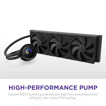 NZXT Kraken Plus 360mm Radiator CPU Liquid Cooler (3 x 120mm F120P NZXT Kraken Plus 360mm Radiator CPU Liquid Cooler (3 x 120mm F120P